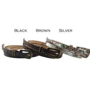 Black Brown Silver Snakeskin Dress Jean Belts